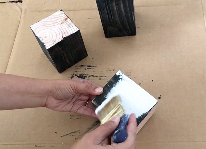Staining and Painting the wood blocks