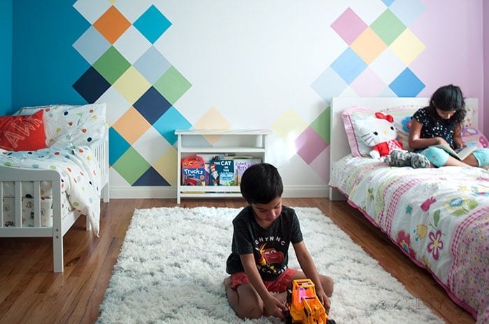 A fun and special boy-girl shared bedroom! I love this idea!