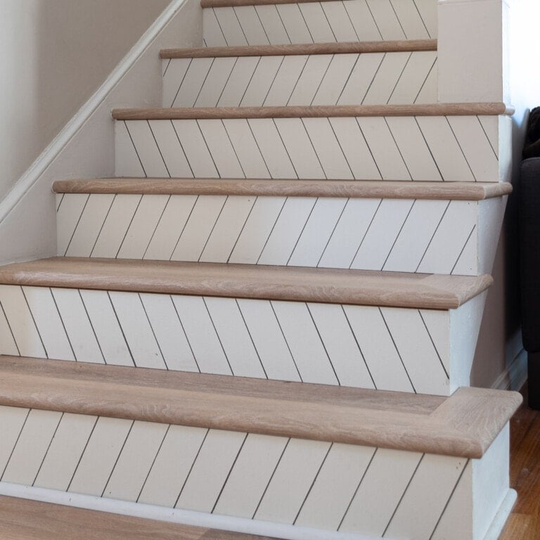 Vinyl plank staircase makeover