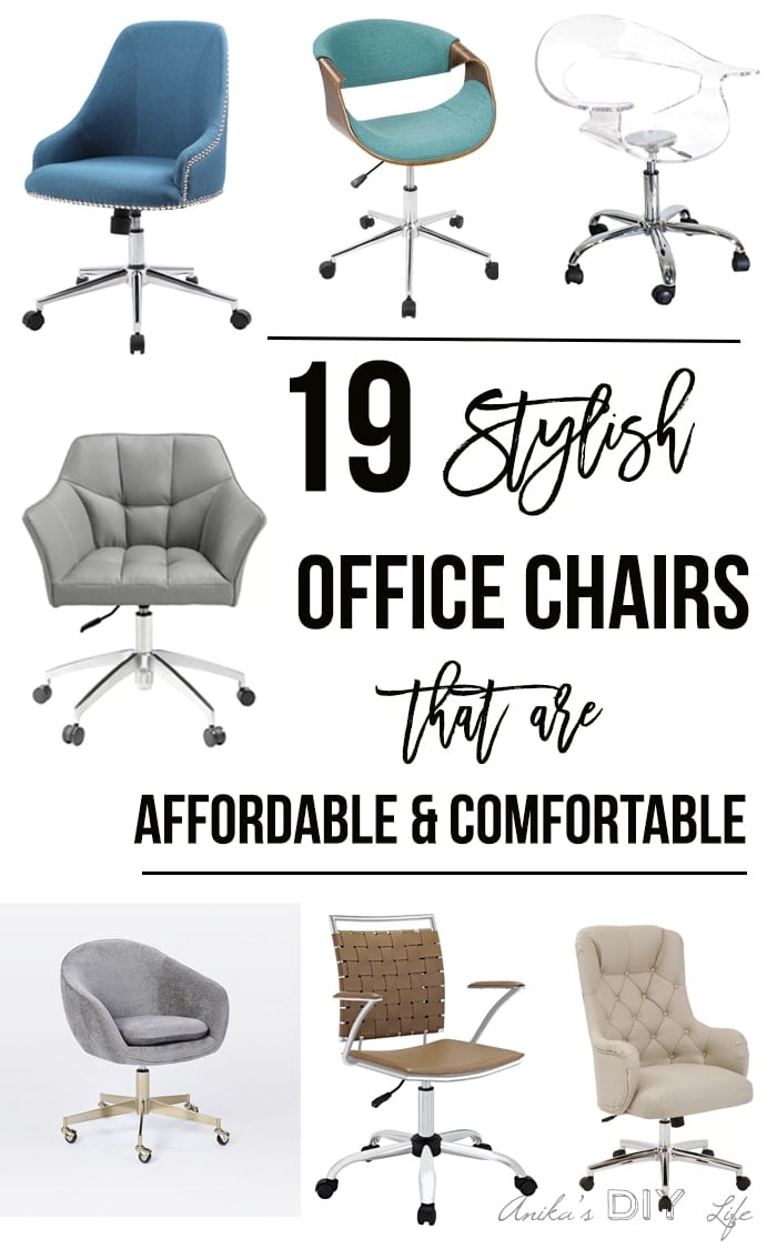 A gorgeous collection of 19 stylish Office chairs that are comfortable and affordable.
