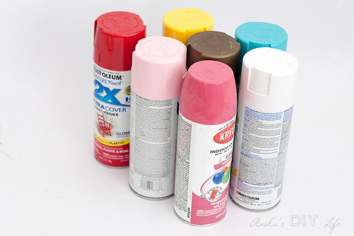 Colorful spray paint cans. How to spray paint.
