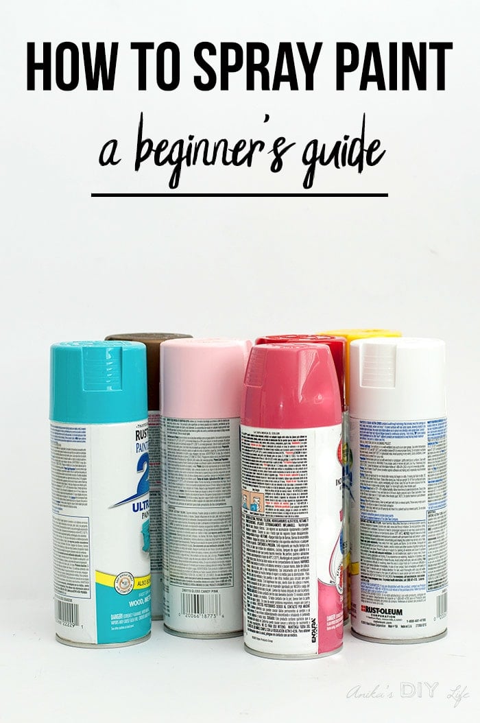 Spray paint cans with text overlay - A beginners guide to spray painting