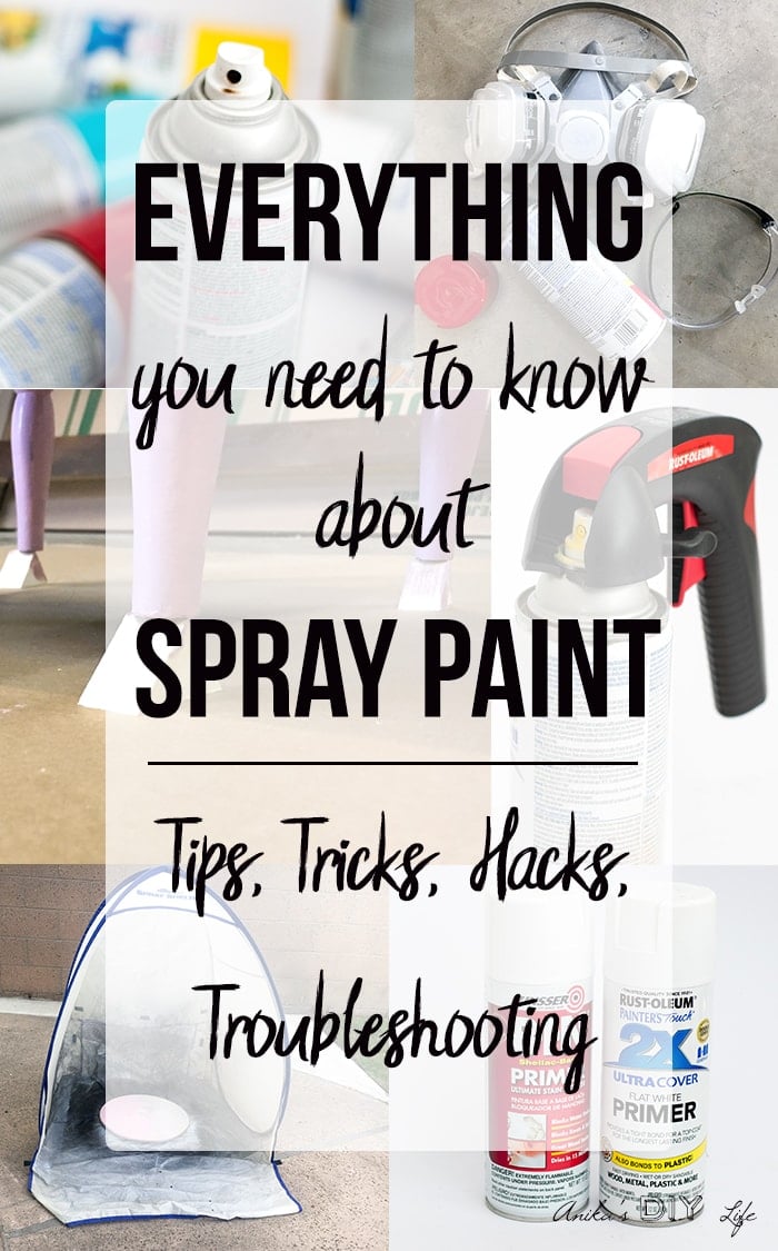 collage of spray painting tips and tricks with text overlay.