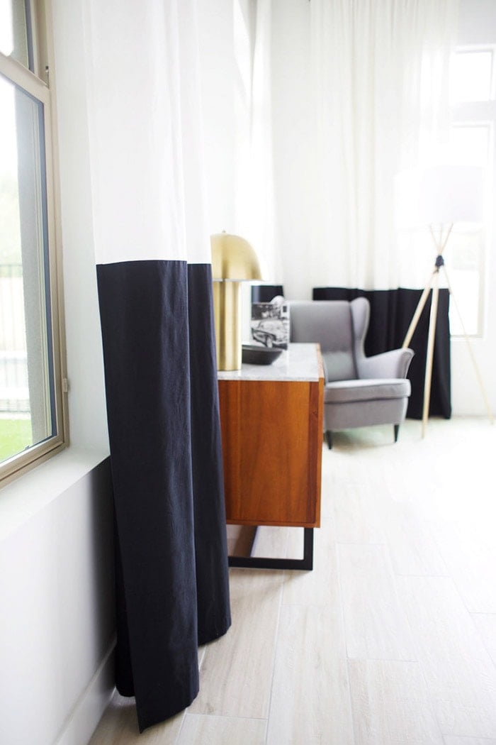 Ikea curtain hack - no-sew