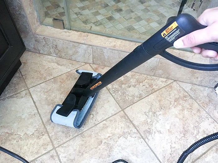 cleaning tile and grout using steam cleaning