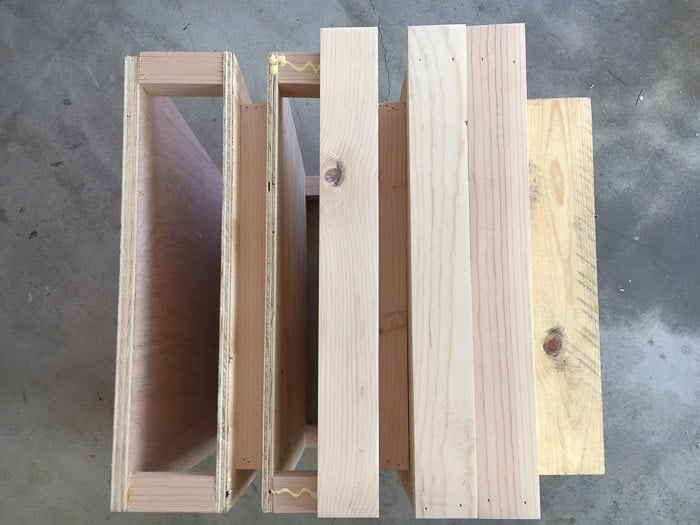 Inside of the DIY end table