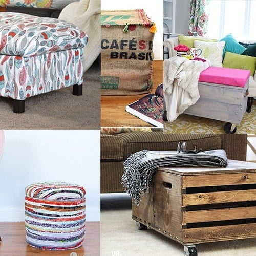 DIY Storage Ottoman ideas you can easily make. Build your own storage ottoman or repurpose an old crate or table to create the most functional and versatile piece in your living area. 