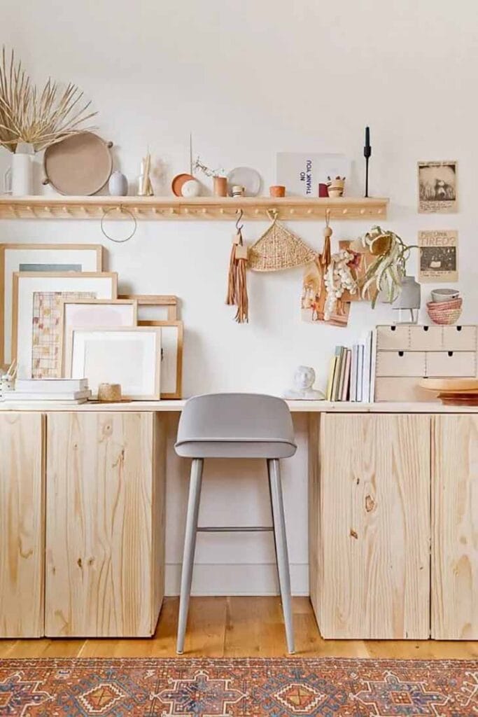 Ikea ivar used as a desk