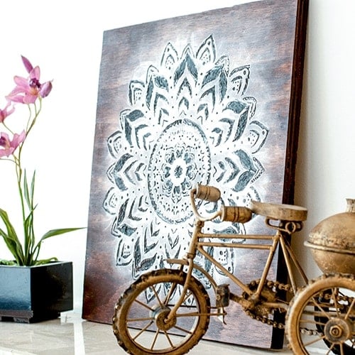 Dremel wood carving is a great way to make engraved wood art. Make a gorgeous DIY mandala wall art using the Dremel tool with this step by step tutorial.