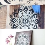 Collage of how to use Dremel to make a mandala wall art