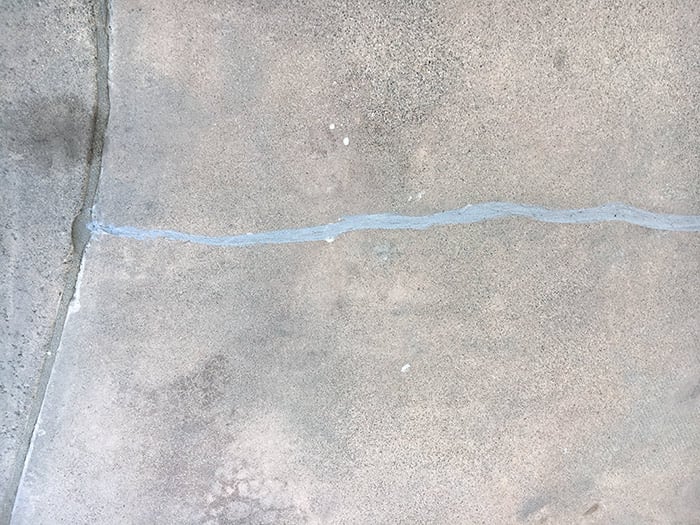 How to fill cracks in concrete.