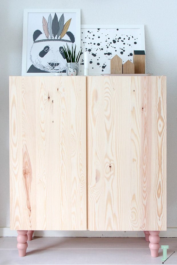 Ikea Ivar cabinet with custom legs