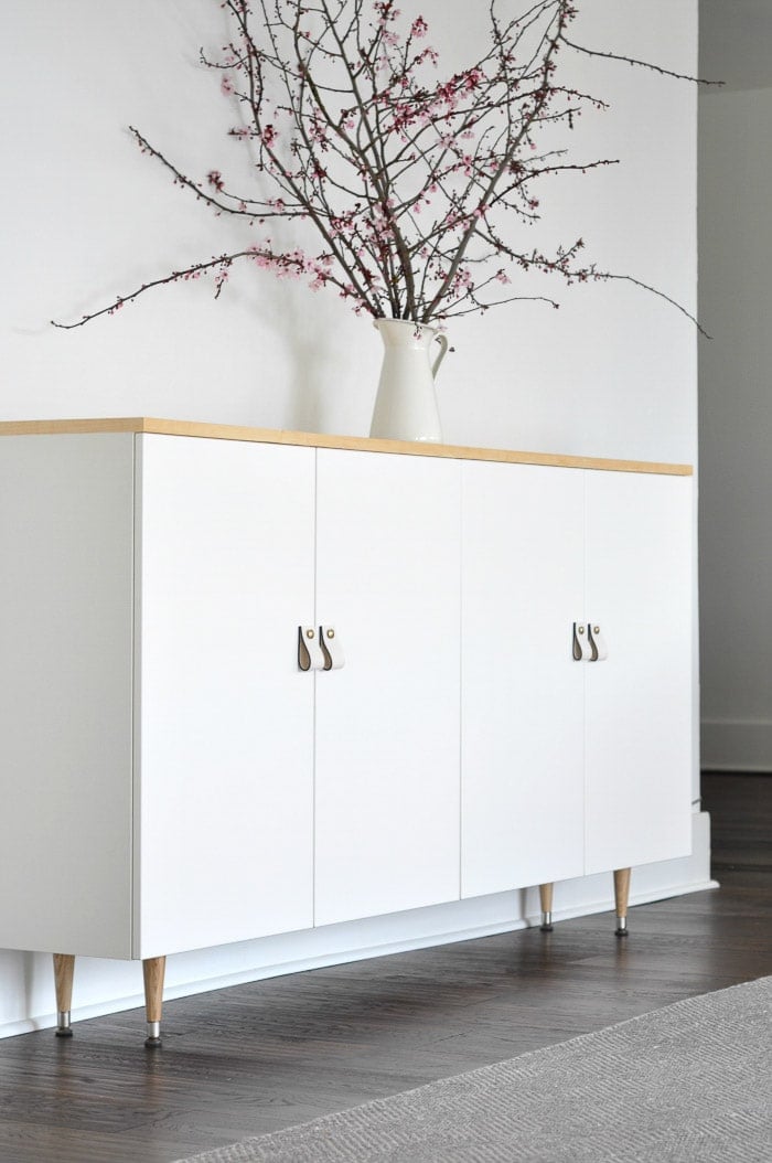 Ikea Ivar cabinet turned mid century buffet