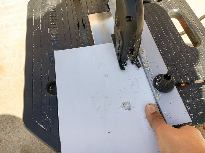 How to cut peel and stick tile