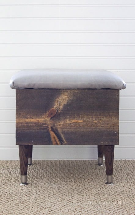 Updated storage ottoman with legs