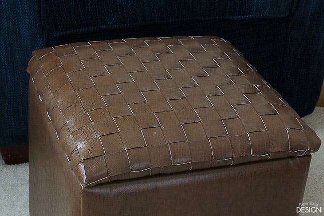 How to make a woven leather storage ottoman