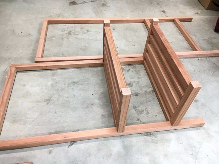 building the outdoor towel rack.