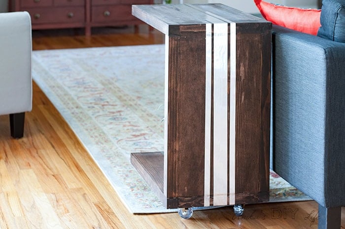 DIY C-table with mirror tape on the back