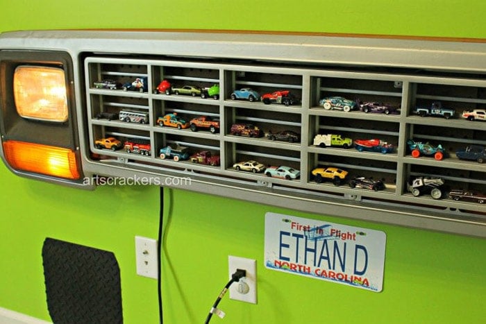 DIY Truck grill toy organizer