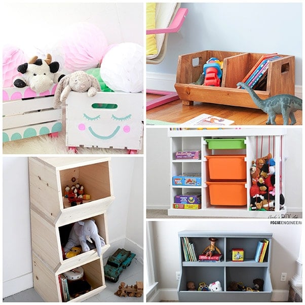 These DIY toy organizer ideas are sure to put an end to your toy storage problems! These creative playroom storage ideas are affordable and practical and perfect for any room - the playroom or living room.