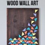 DIY wood wall art with text overlay