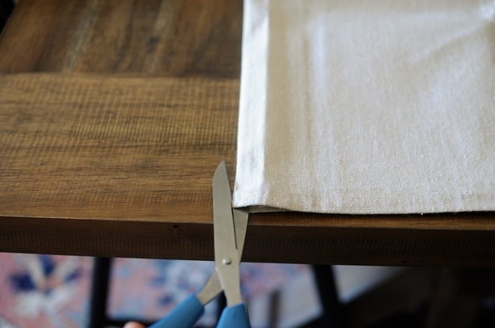 How to cut drop cloth curtains