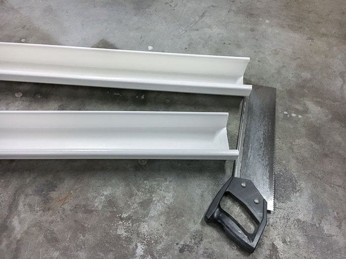 How to cut vinyl rain gutters using a saw