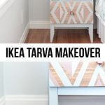 Ikea tarva nightstand makeover collage with text overlay