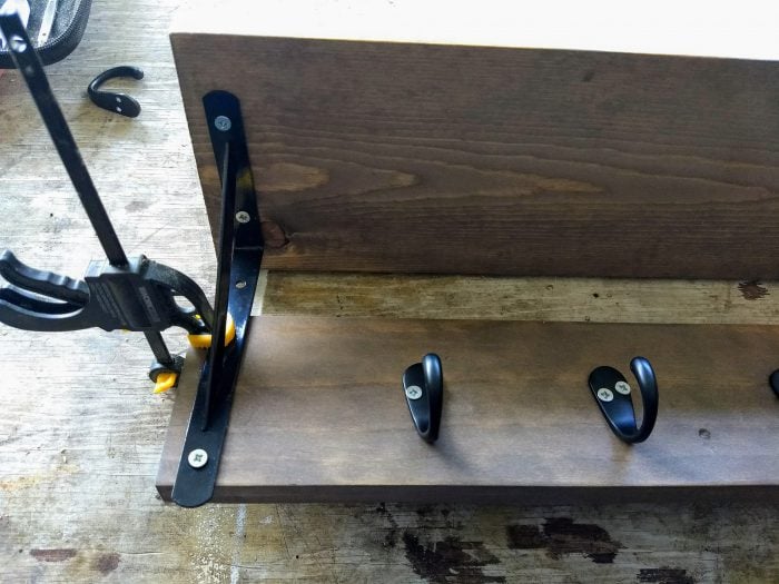 DIY Entryway Shelf with Hooks
