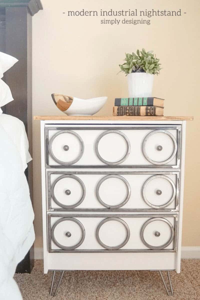 Modern industrial makeover of an Ikea Rast