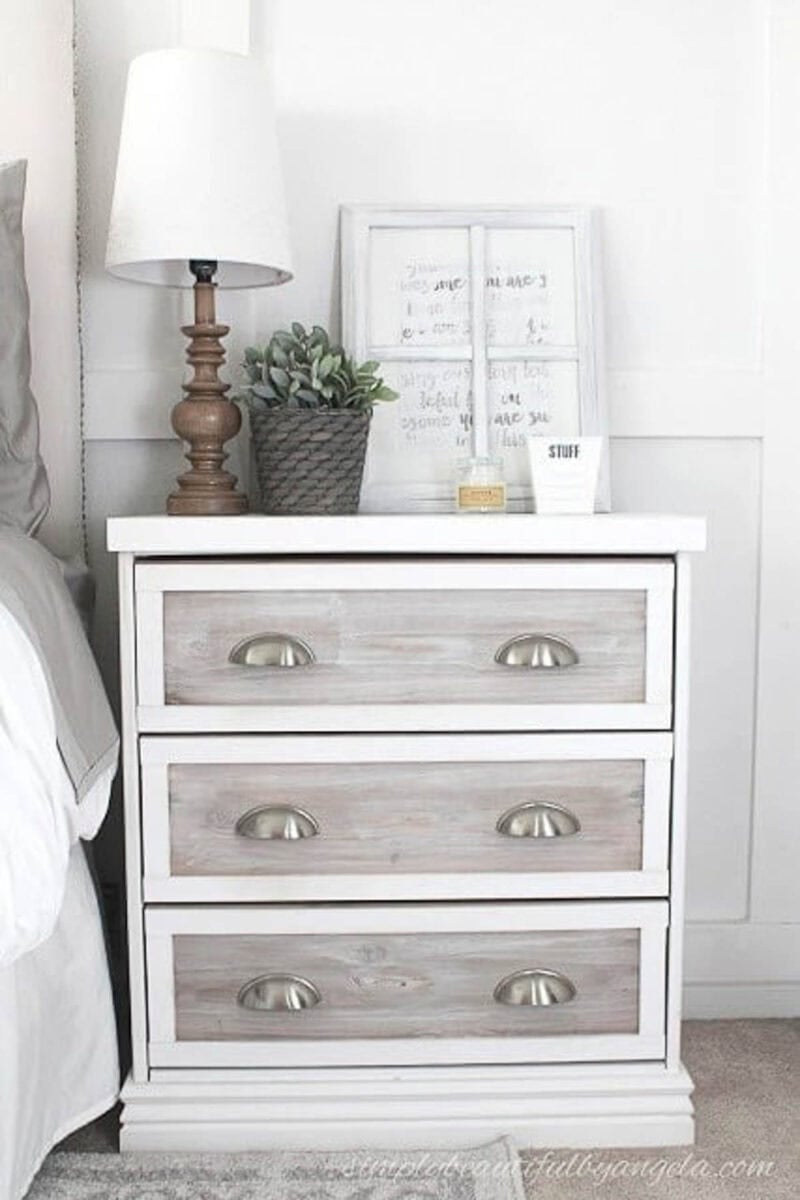 Ikea Rast makeover to a traditional style nightstand