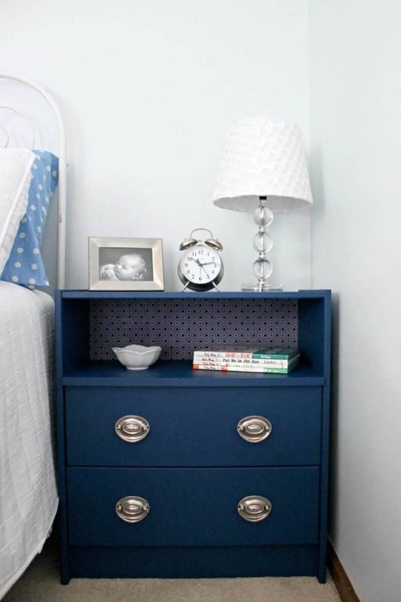 Ikea Rast with one drawer taken out to make a shelf
