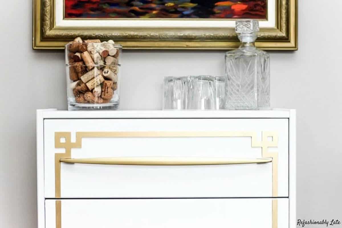 Ikea Rast as glassware storage