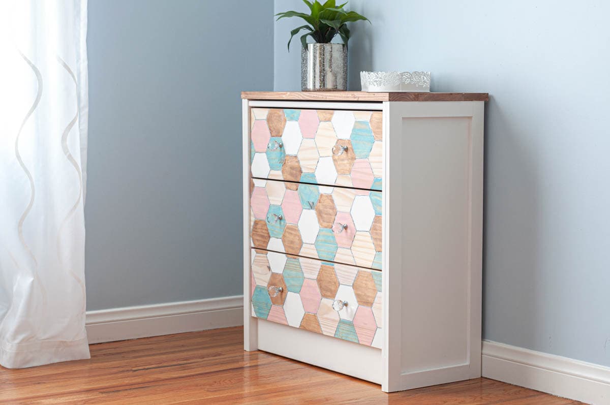 Ikea rast hack honeycomb wood drawers