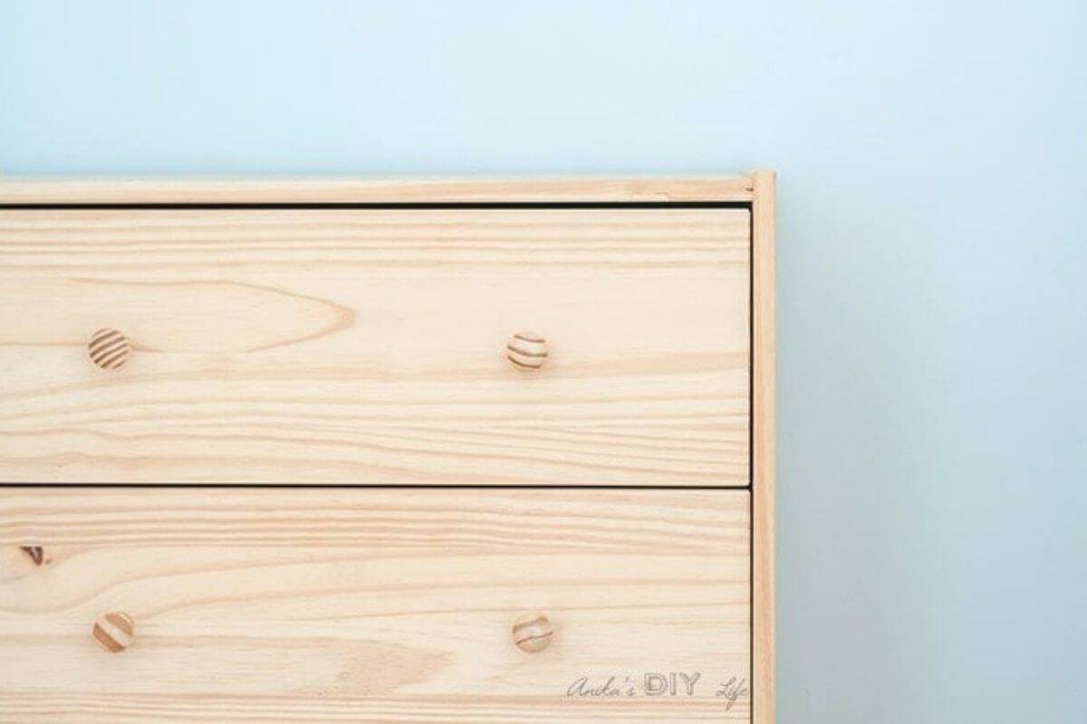 Unfinished pine Ikea Rast 