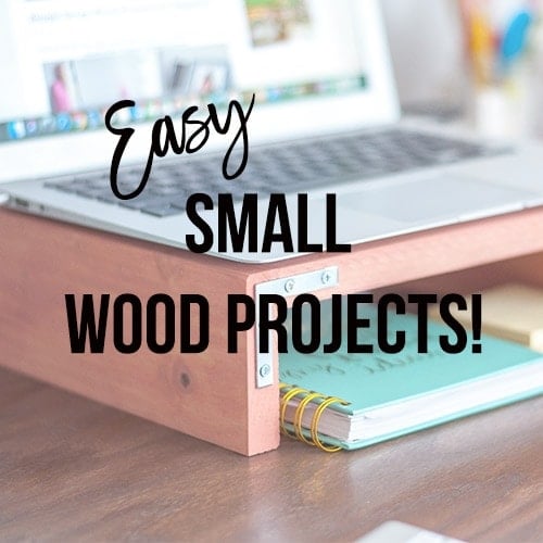 These 5 easy small wood projects use little time and basic tools! They make great woodworking projects for kids or handmade gifts for anyone on your list!