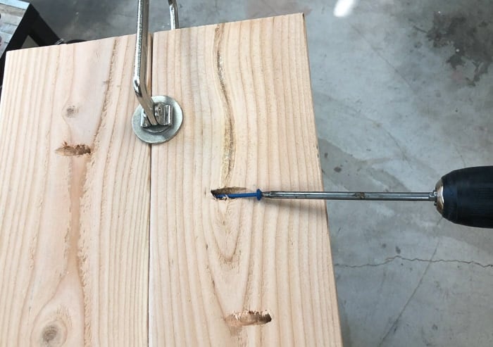 Building bench top for the Industrial style bench