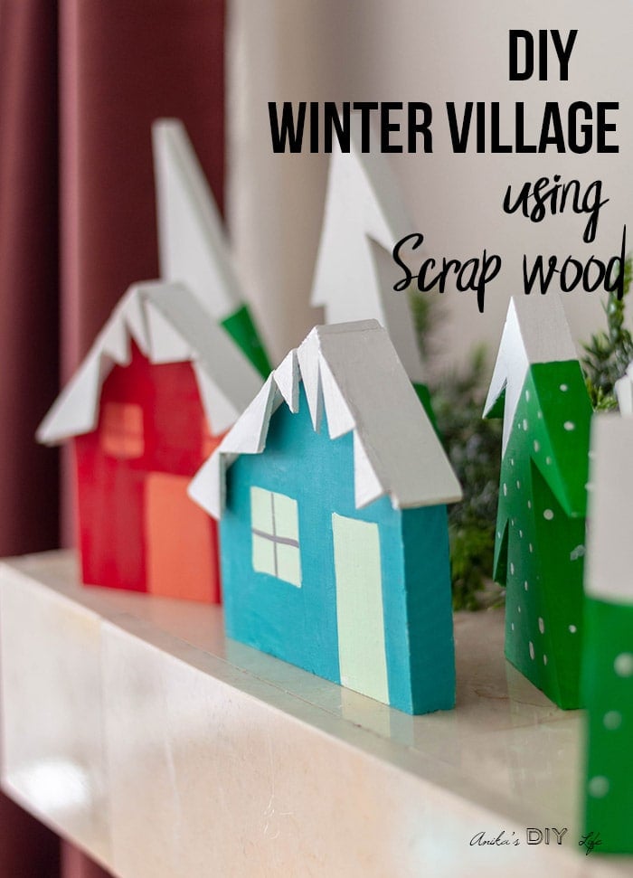 DIY Christmas Village using scrap wood