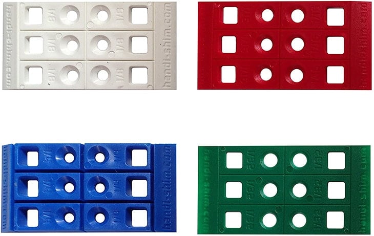 Reusable plastic shims