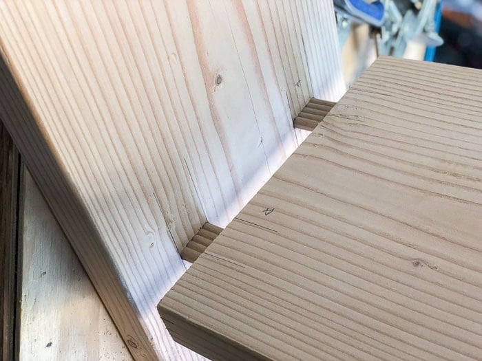 Joining boards using tenon stock.