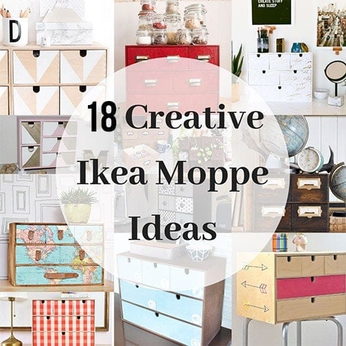 Collage of the best Ikea Moppe hacks!