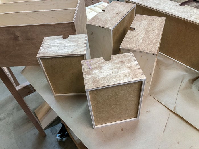 Ikea Moppe drawers stained