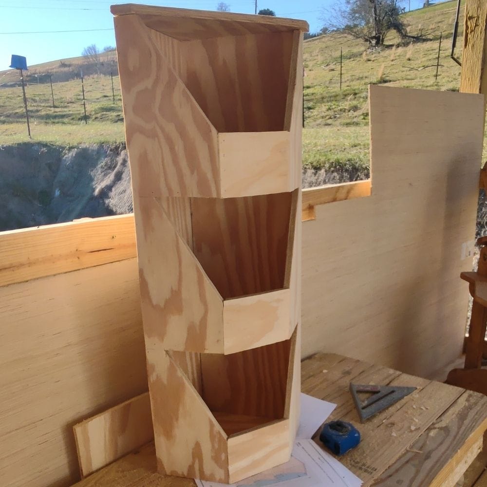 corner vegetable bin reader project