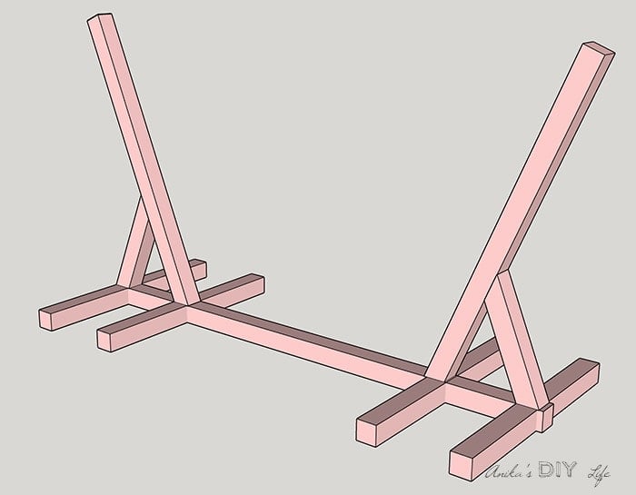 DIY hammock stand schematic