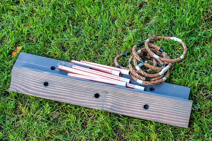ring toss game taken apart for easy storage