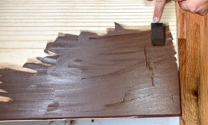 staining lap desk in base brown color