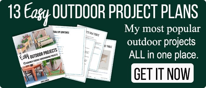 Button for 13 DIY Outdoor projects ebook - get easy beginner friendly project plans all in one place