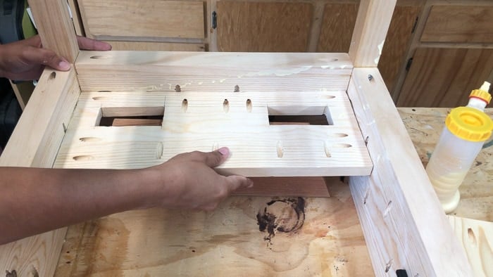 Attaching charging station to the DIY nightstand