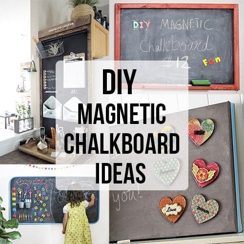 These 18 DIY magnetic chalkboard ideas will inspire you to create your own special display wall, organization or a place for kids to doodle and have fun.