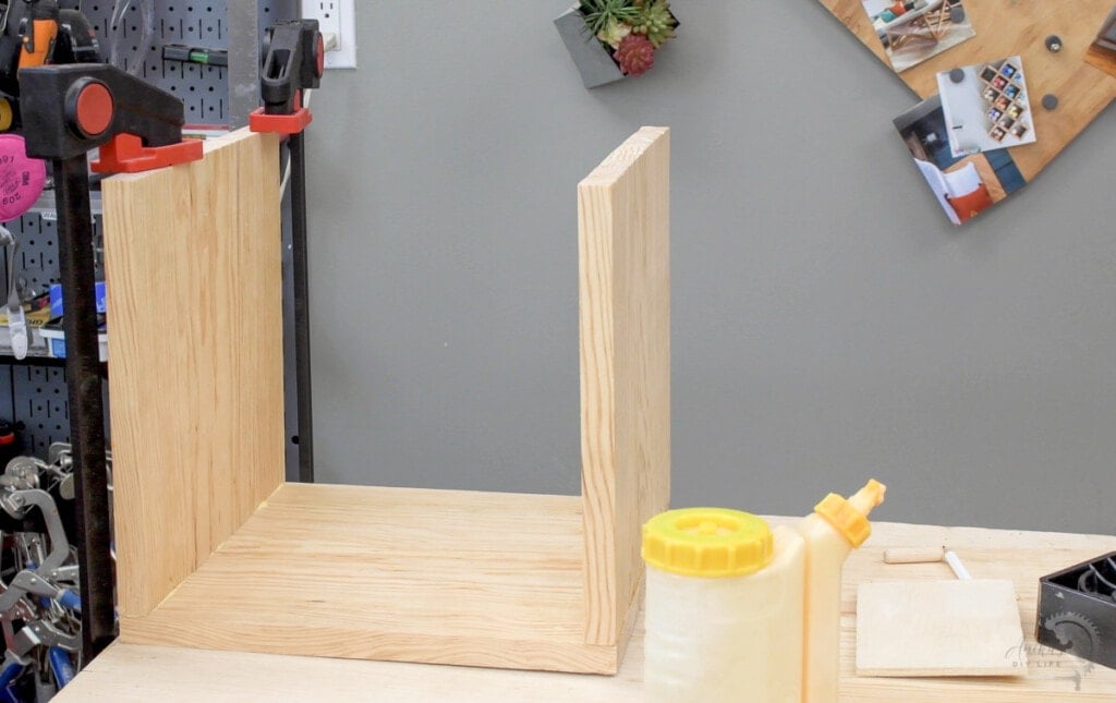 convertible chair clamped to attach sides